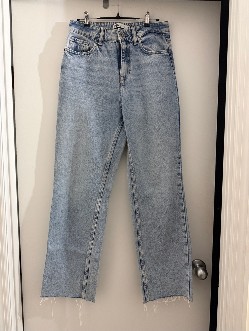 Zara Light Wash Straight Leg Jeans